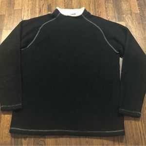 KUHL Men Alfpaca Fleece Black Mock Neck Pullover Sweater XL